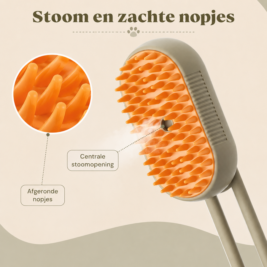 Steamly™ Stoomborstel || Zachte Vachtverzorging Voor Hond En Kat