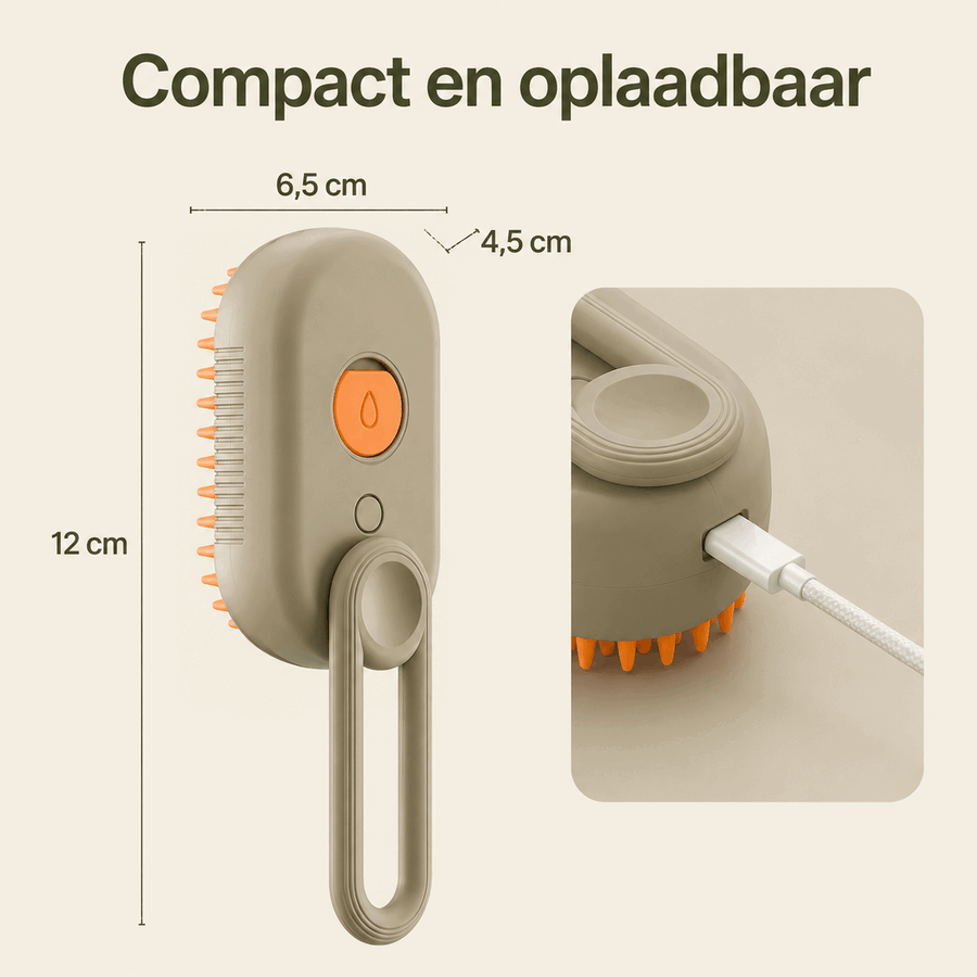Steamly™ Stoomborstel || Zachte Vachtverzorging Voor Hond En Kat