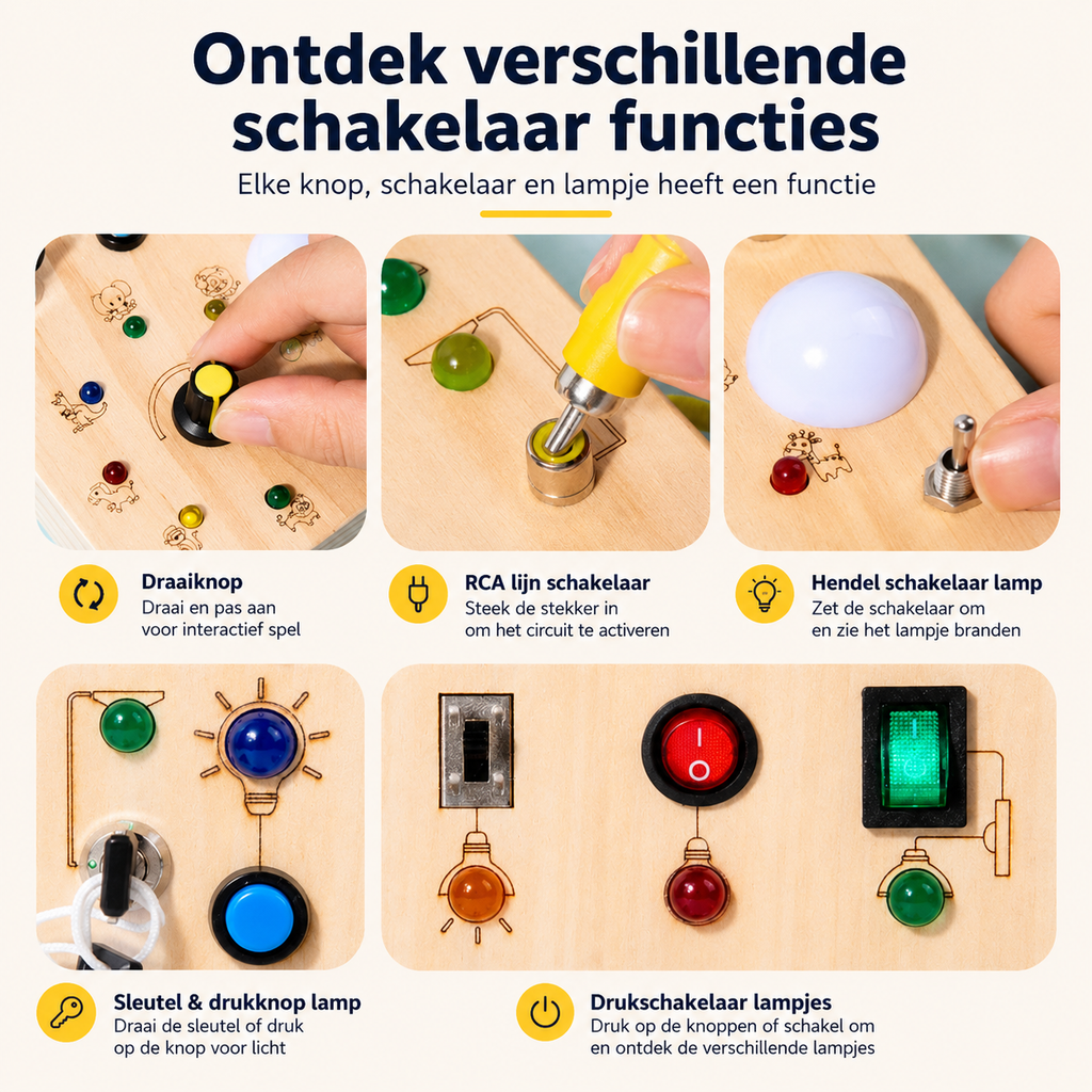 Houten Activiteitenbord incl. LED verlichting