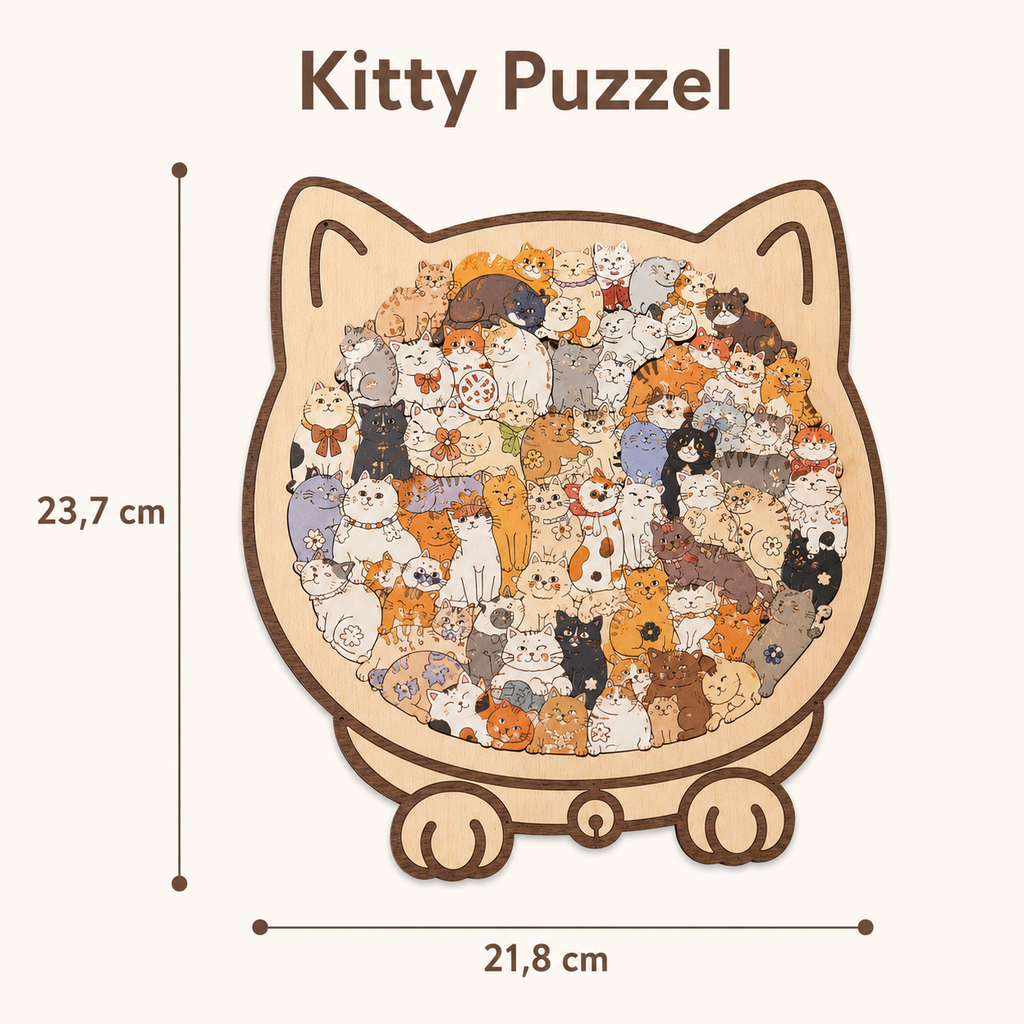 Kitty Puzzel || Rustgevend Puzzelmoment vol kleine katjes