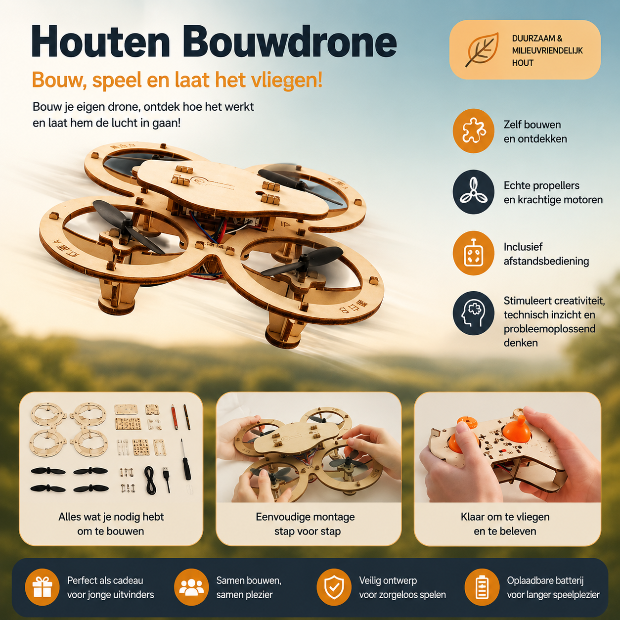DIY Houten Drone — Bouw en Vlucht