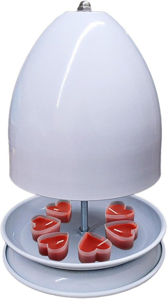 Calora Iron Glow Heater witte kleur met theelichthouder