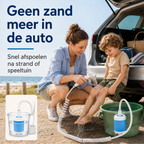 SplashGO draagbare douche USB-oplaadbaar op witte achtergrond