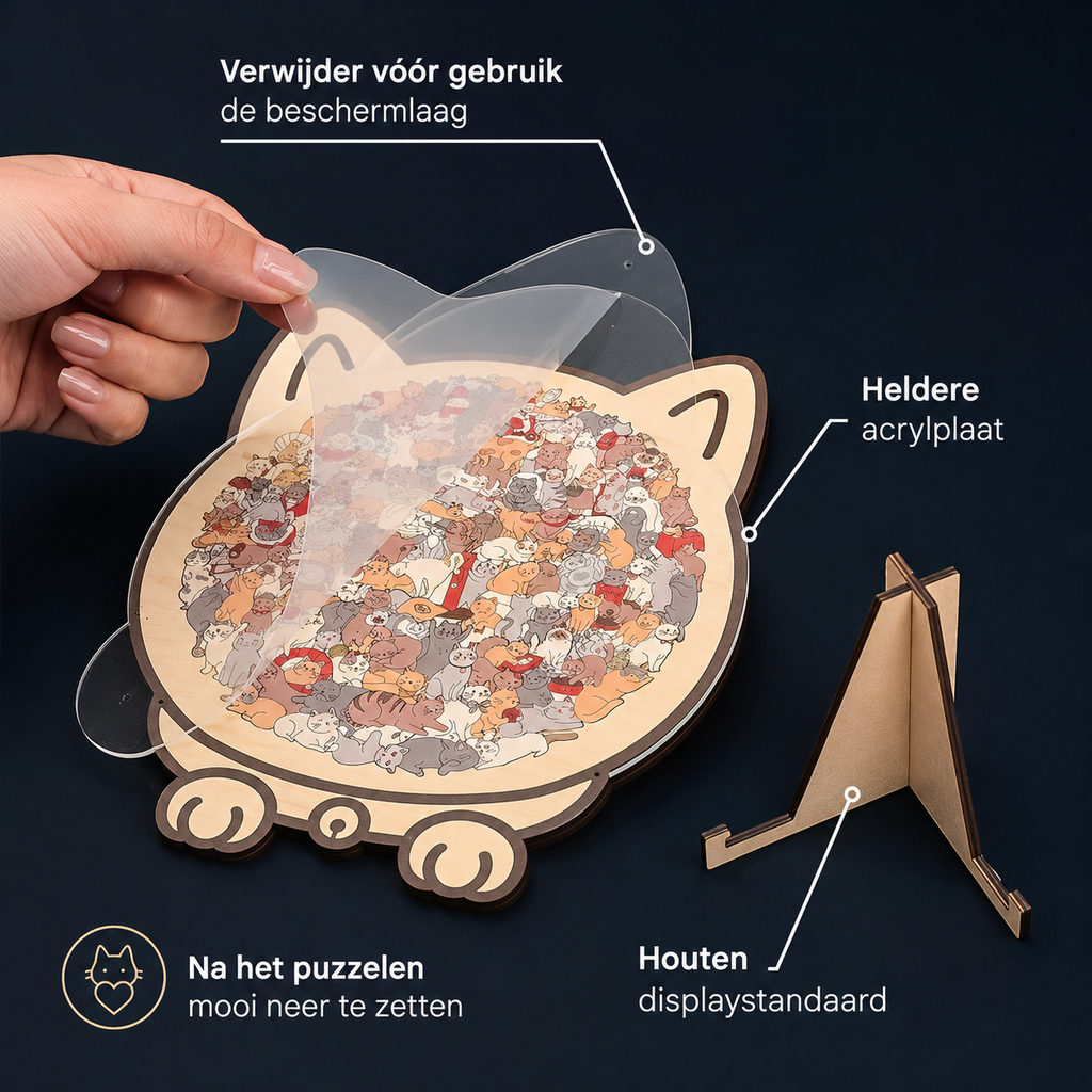 Kitty Puzzel || Rustgevend Puzzelmoment vol kleine katjes