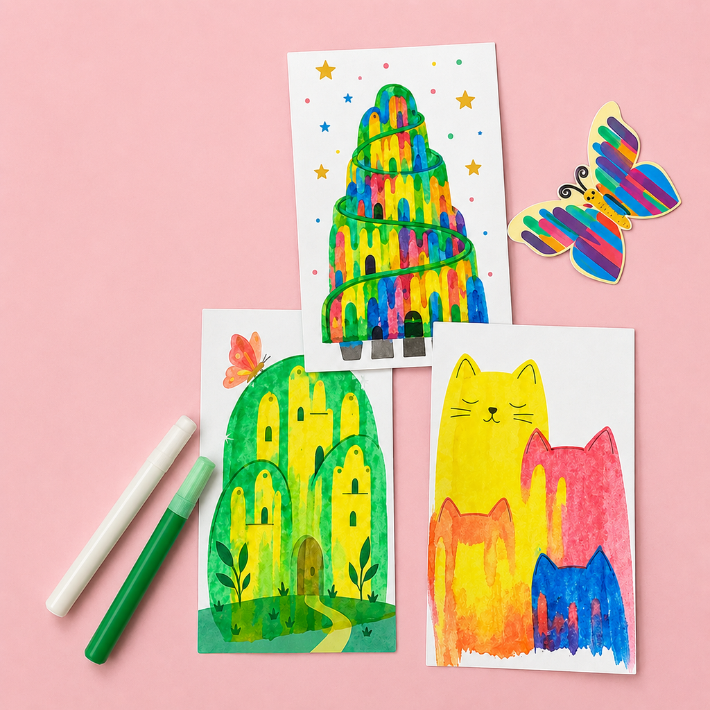 Regenboog Scrape Kaarten | Maken en Versturen