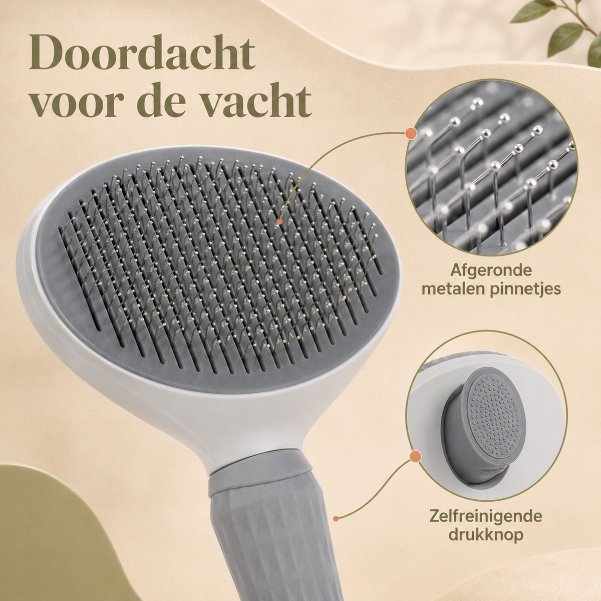 Furella™ Zelfreinigende Borstel || Ontklit Moeiteloos Voor Hond En Kat