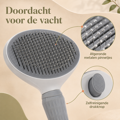 Furella™ Zelfreinigende Borstel || Ontklit Moeiteloos Voor Hond En Kat