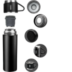 Thermosfles & Mokken RVS 500ML || Dubbelwandig & Lekvrij