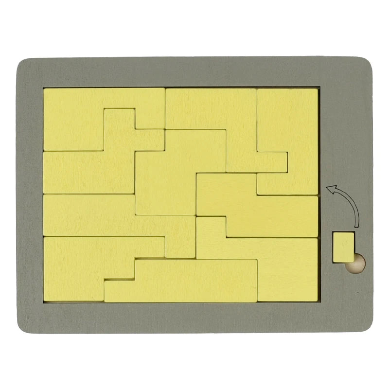 Houten tangram puzzel met geometrische vormen - foto 6