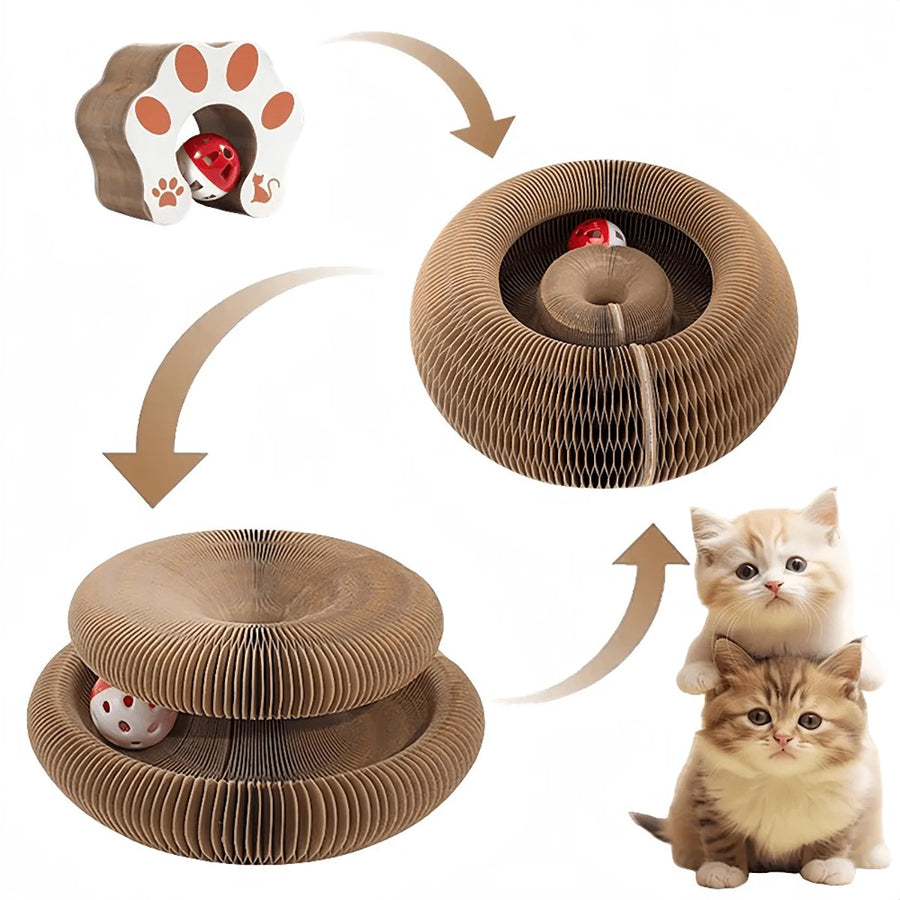 Krabello Kattenspeelgoed || Opvouwbare Speelring Met Rollende Bal