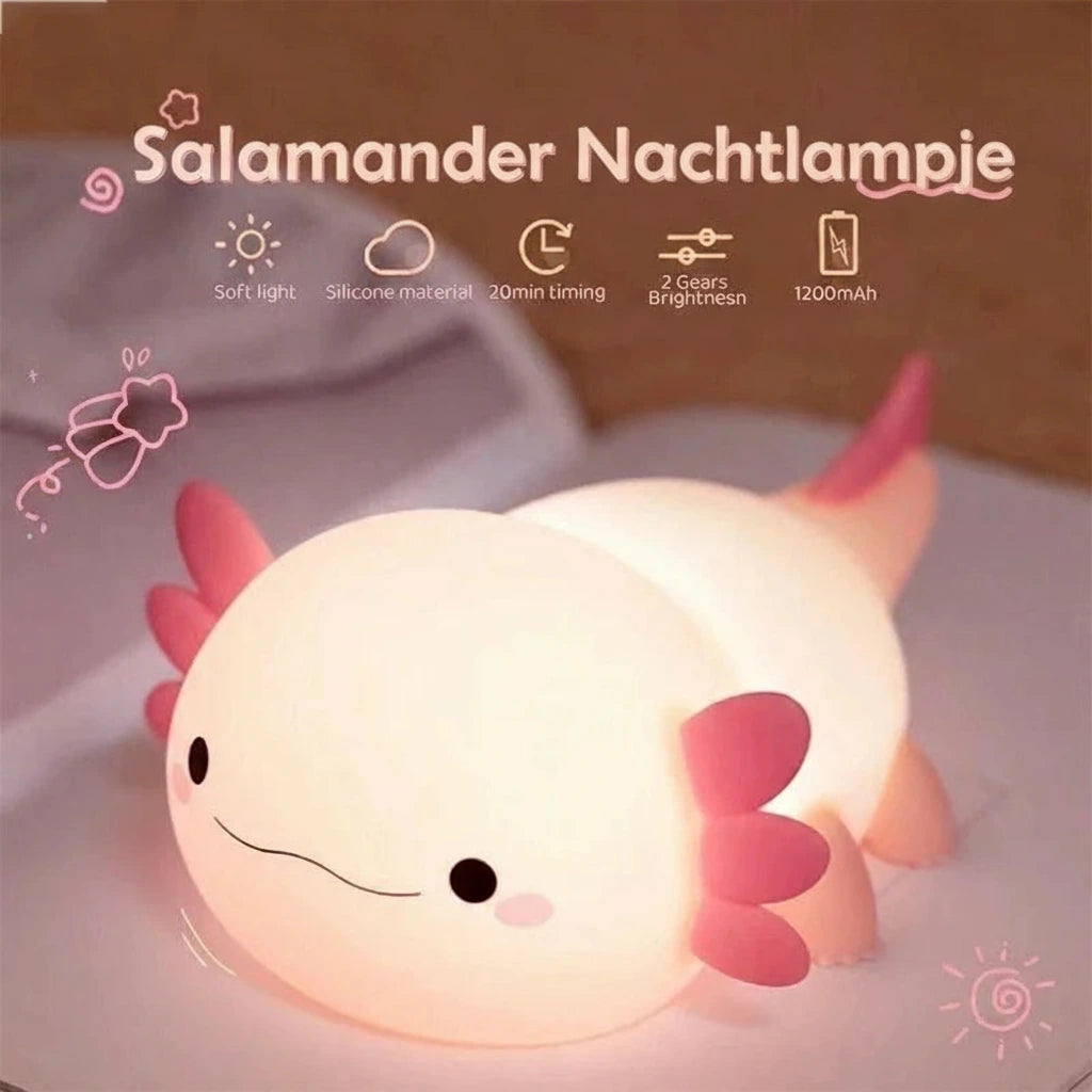 Nachtlampje Axolotl | Laat zachtheid stralen