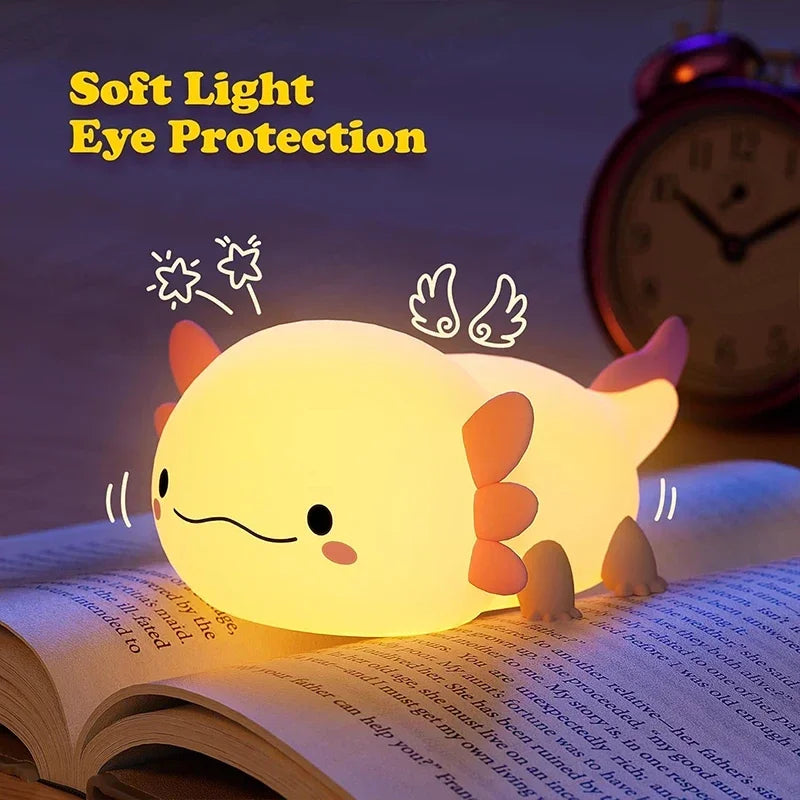 Axolotl nachtlampje met zacht siliconen licht - foto 6