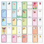 Kind versiert Scrape Kaart met stickers en verf voor versturen als postkaart
