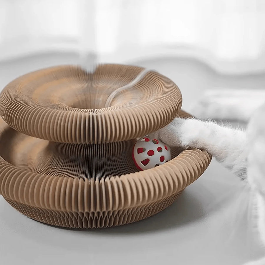 Krabello Kattenspeelgoed || Opvouwbare Speelring Met Rollende Bal