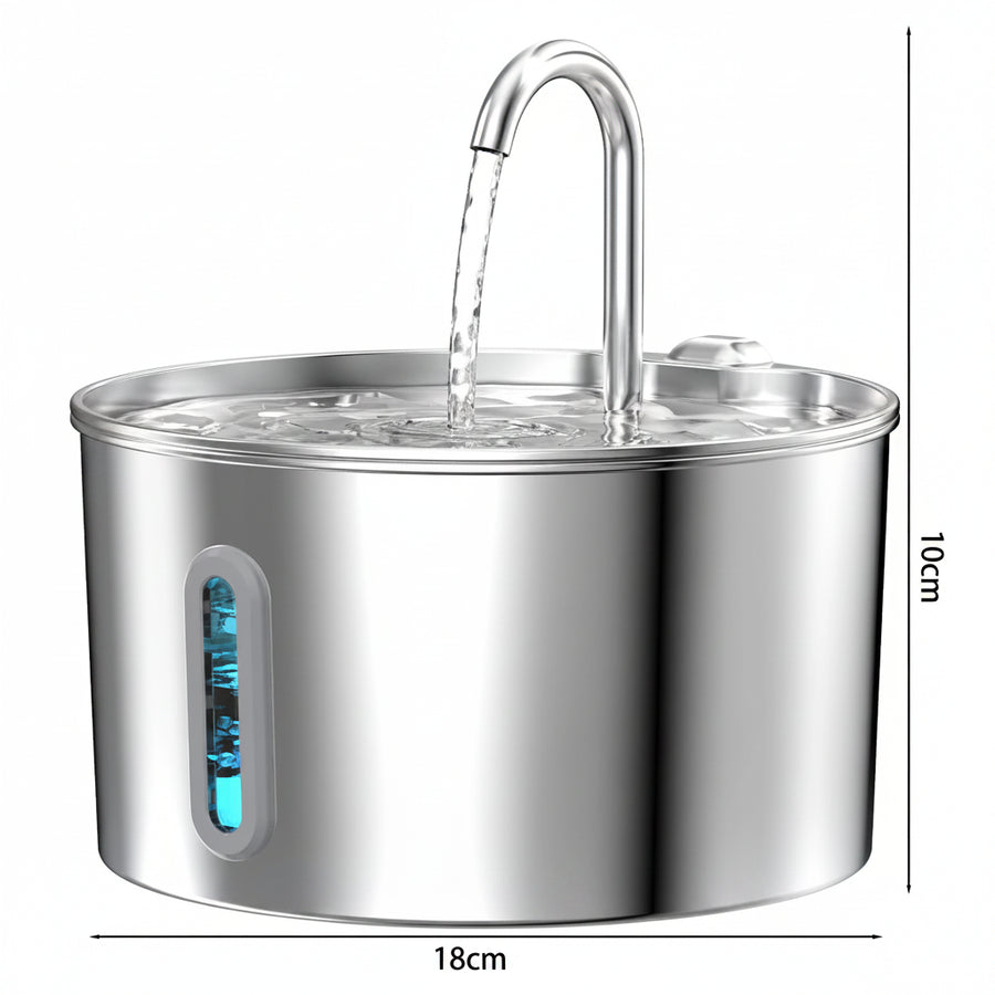 Aqualune™ Drinkfontein voor Huisdieren || 2.2L Automatisch RVS