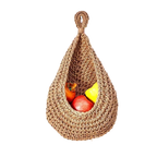 Handgeweven Wandorganizer van Henneptouw || Natuurlijke Opbergzak voor Groenten, Fruit & Planten