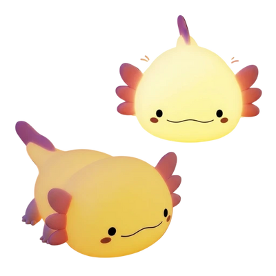 Axolotl nachtlampje met zacht siliconen licht