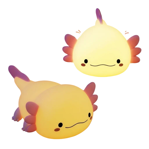 Axolotl nachtlampje met zacht siliconen licht