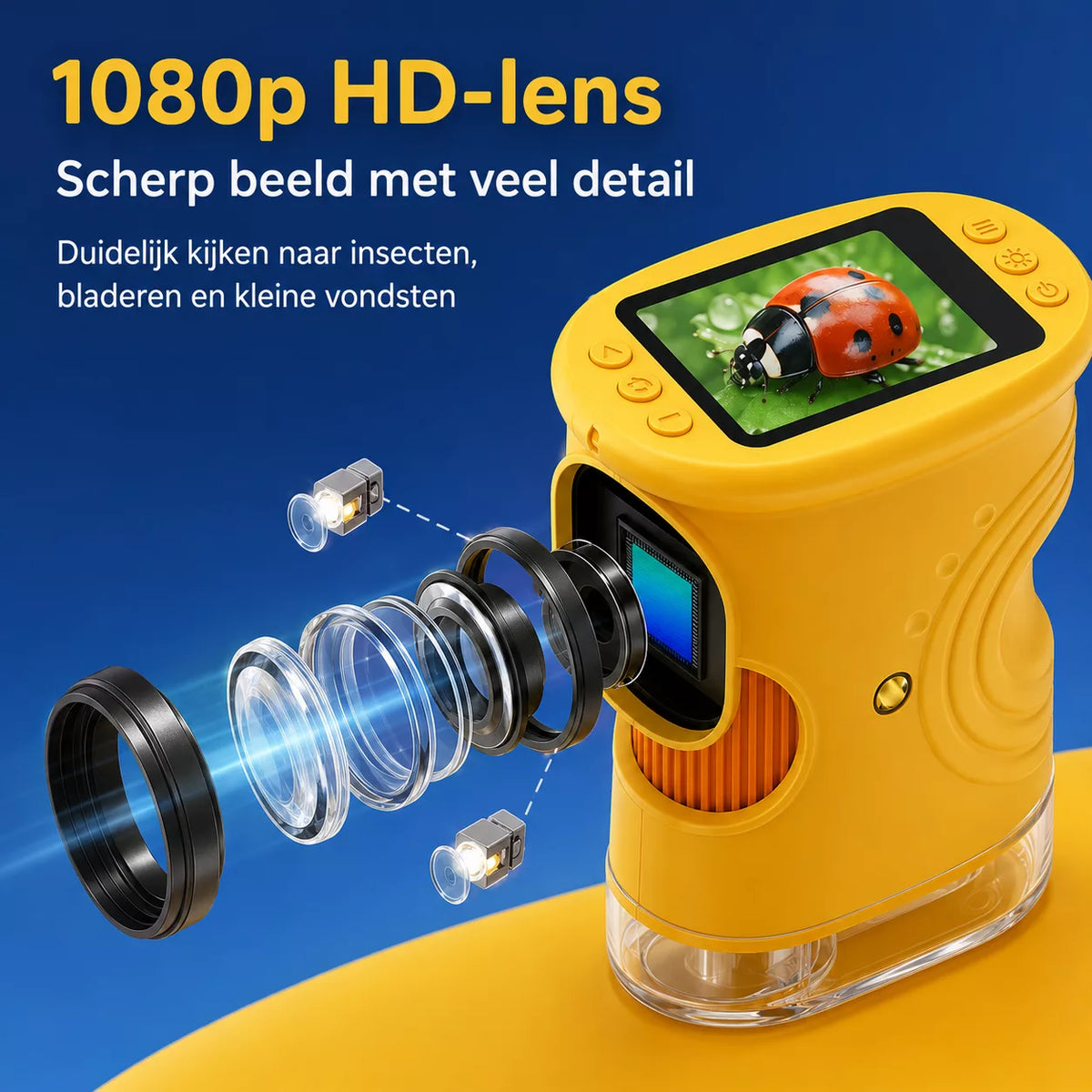 Avonturen Microscoop - 1080p HD-lens, scherp beeld met veel detail