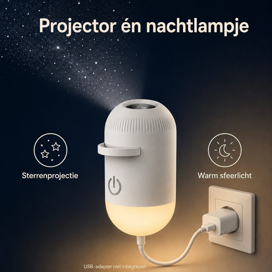 Astrova Galaxyprojector als projector en warm nachtlampje