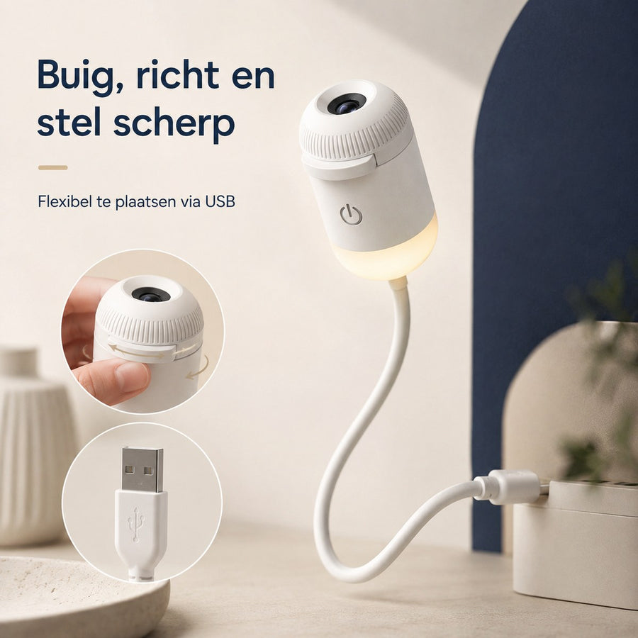 Buigbare hals - richten en scherpstellen via USB