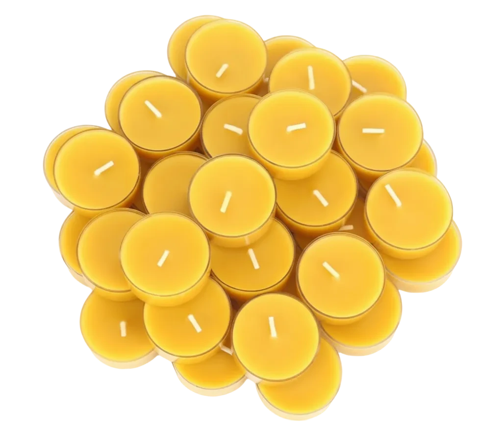 theelichten van bijenwas