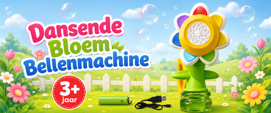 BellenBloem Bellenblaasmachine - sfeerbeeld met lichtjes en bellen #infobanner-hero
