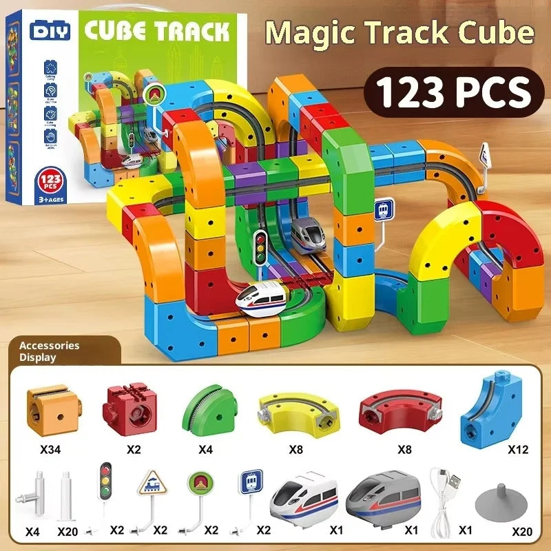 Magnetische baan set met 123 onderdelen voor grote en creatieve constructies