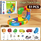 Magnetische baan set met 51 onderdelen inclusief bouwblokken en accessoires
