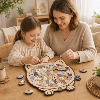 Kitty Puzzel, rustgevend puzzelmoment vol kleine katjes
