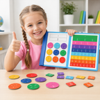 Montessori-ge?nspireerd wiskundemateriaal: magnetische breukenset voor thuis en school
