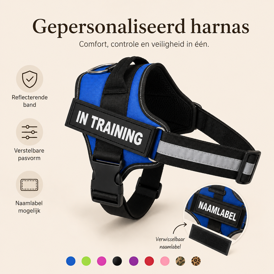Vialuna Halsband Gepersonaliseerd || Veilig Wandelen Zonder Trekken