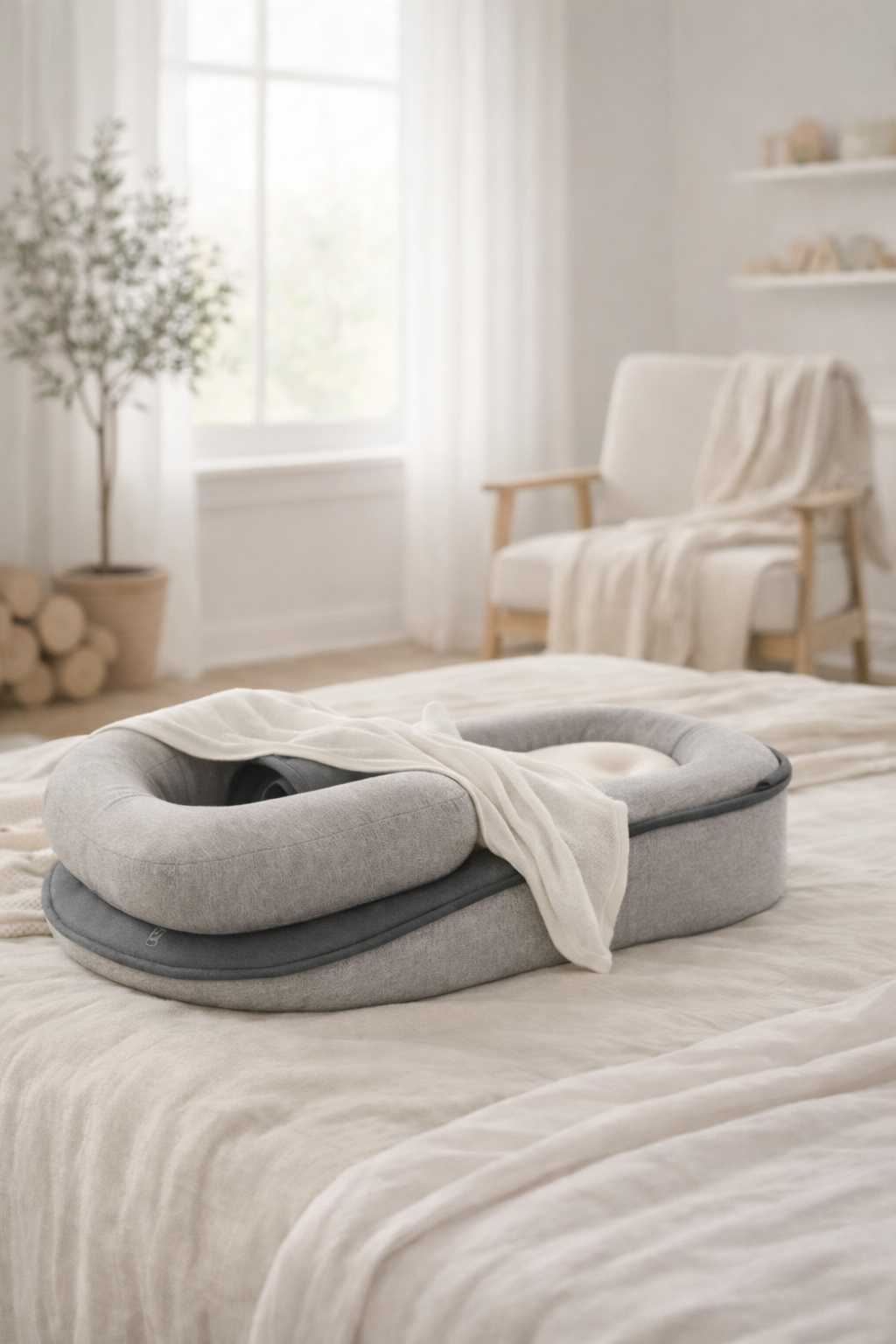 joynest op bed in een rustige slaapkamer