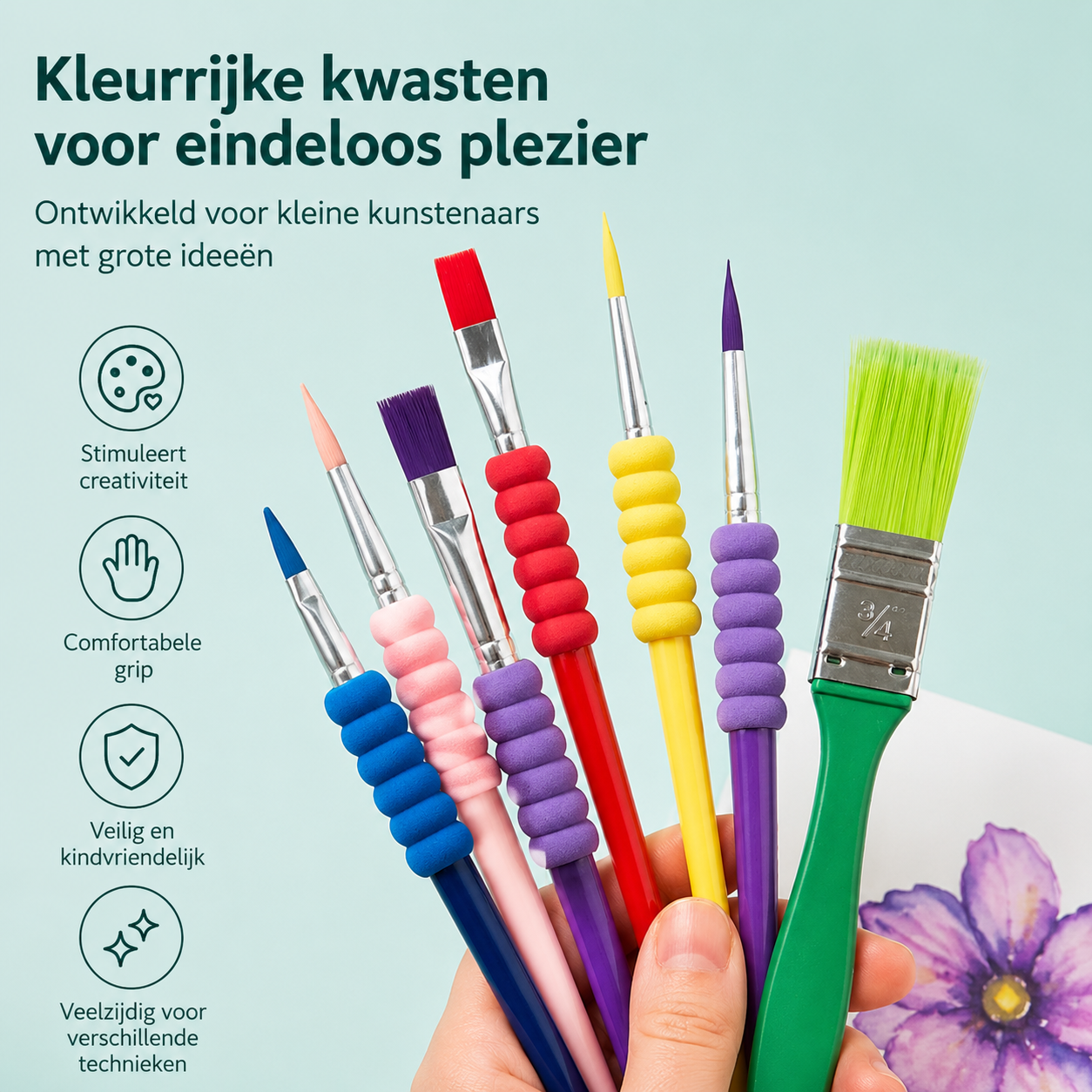 Kinderkwasten | Waterverf & Acryl