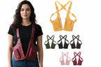securecarry schouder cross anti- diefstal tas in groen, zwart,bruin, roze, rood en geel