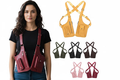 securecarry schouder cross anti- diefstal tas in groen, zwart,bruin, roze, rood en geel